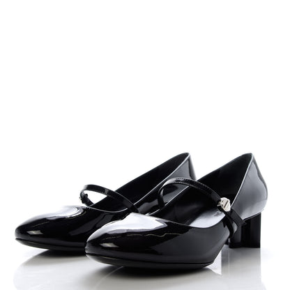 Louis Vuitton Patent Uniformes Silhouette Pumps 37.5 Black 3 of 10