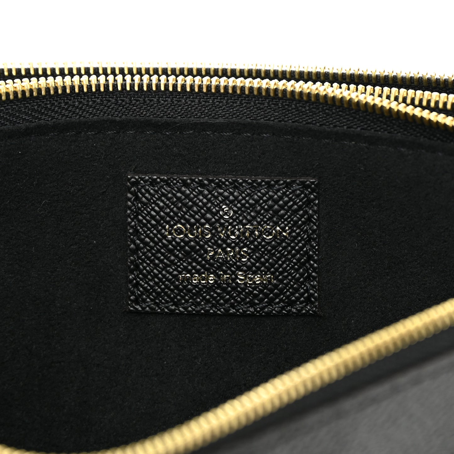 Monogram Giant Jungle Pochette Double Zip Black