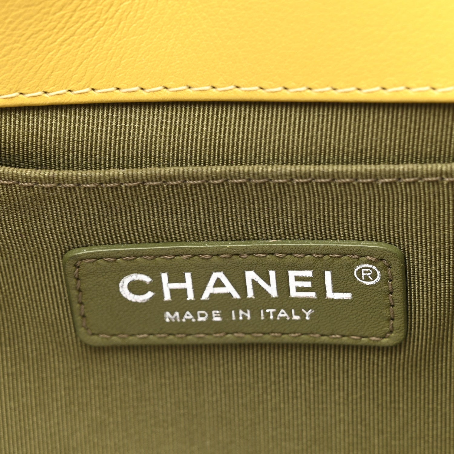 Chanel Calfskin Quilted Medium Boy Flap Yellow 6 of 14