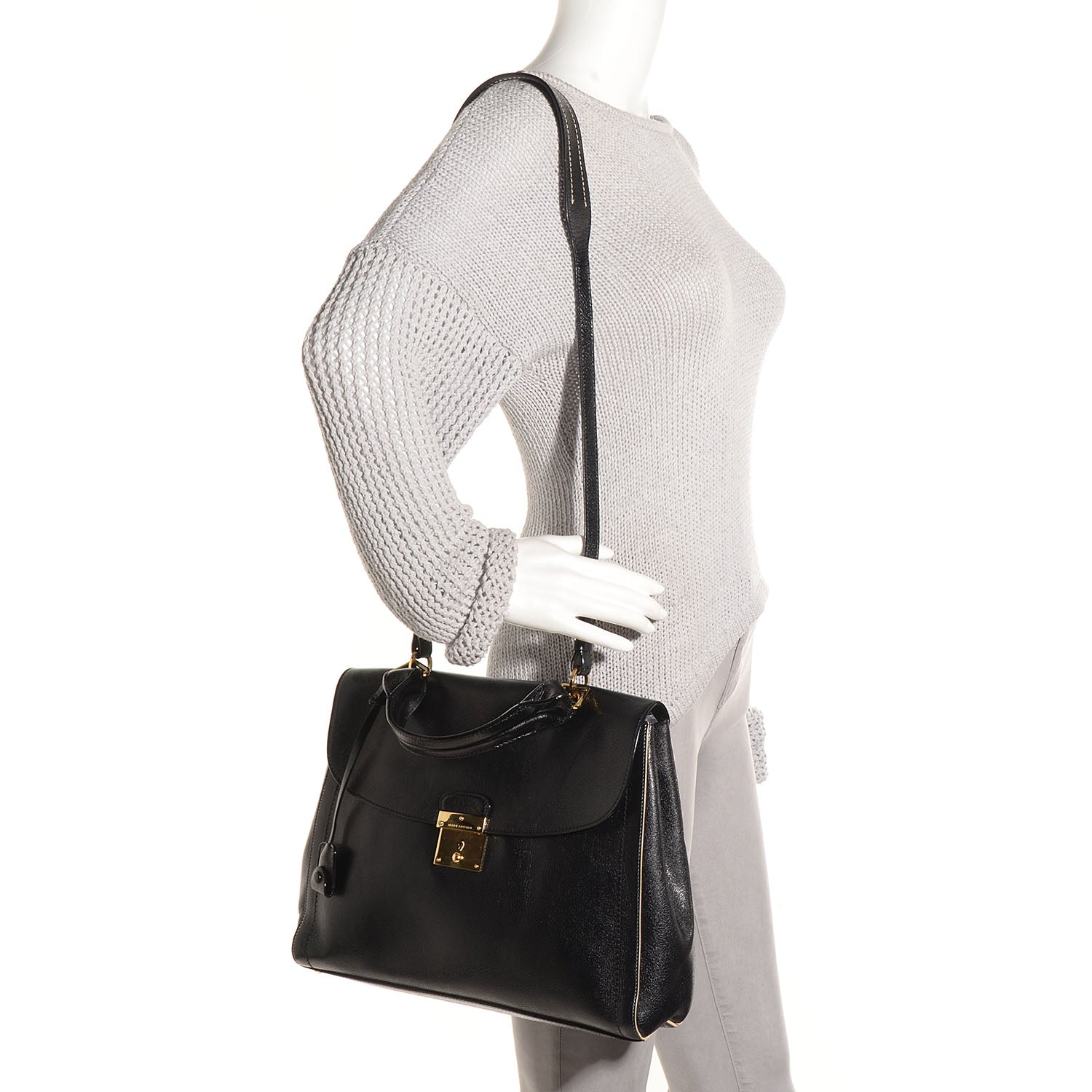 Marc Jacobs Goatskin 1984 Satchel Black 2 of 9