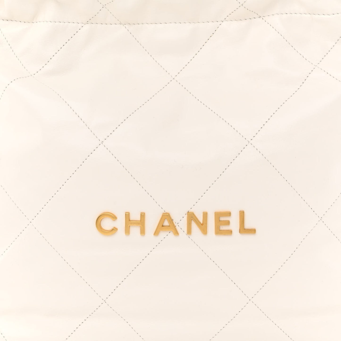 Shiny Calfskin Quilted Small Chanel 22 White