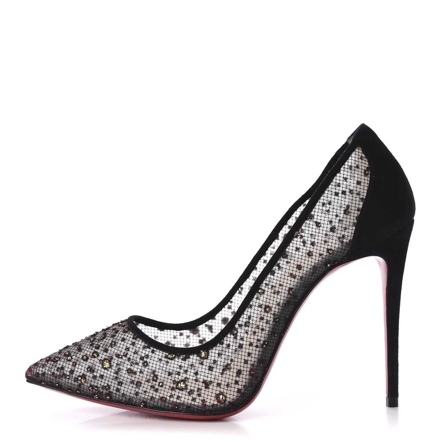Tulle Glitter Follies Lace 100 Pumps 37.5 Black