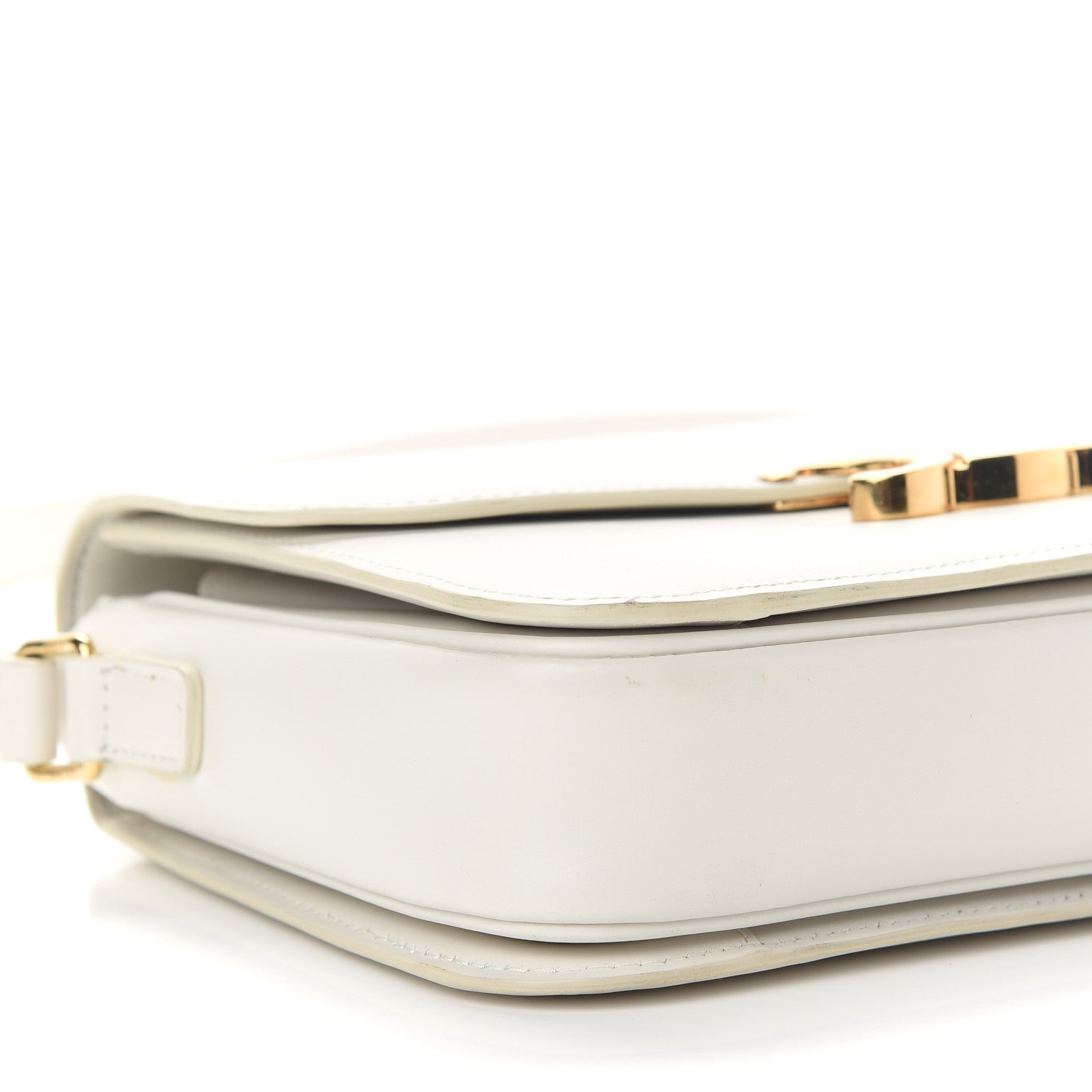 Celine Shiny Calfskin Medium Triomphe White 10 of 11