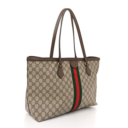Gucci GG Supreme Monogram Medium Ophidia Shopping Tote Brown 3 of 10