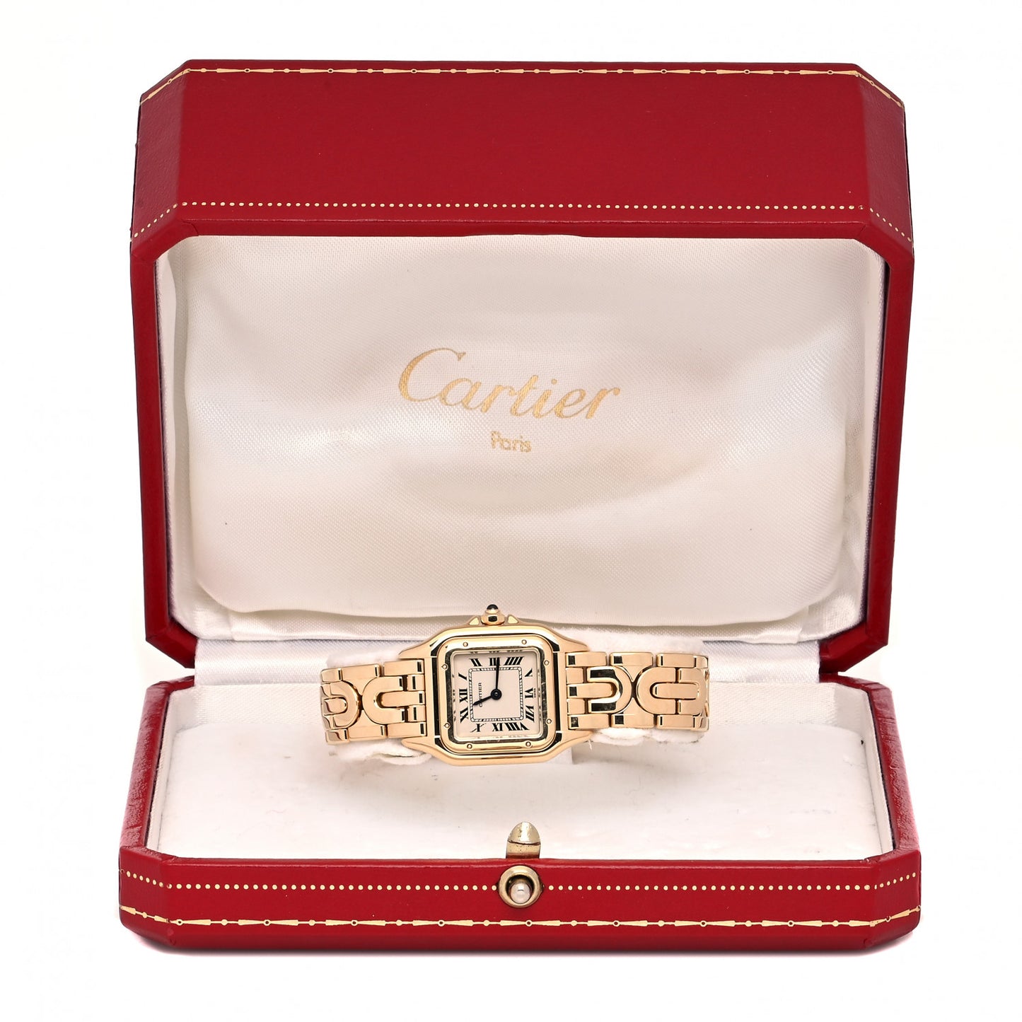18K Yellow Gold 22mm Panthere Art Deco Quartz Watch