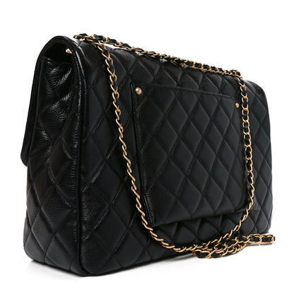 Chanel Caviar Quilted Small XXL Travel Flap Bag Black 2 of 11