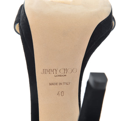 Jimmy Choo Suede Misty 120 Sandals 40 Black 9 of 10