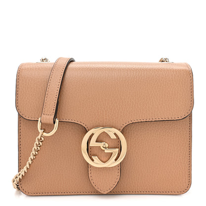 Gucci Dollar Calfskin Small Interlocking G Shoulder Bag Camelia 1 of 12