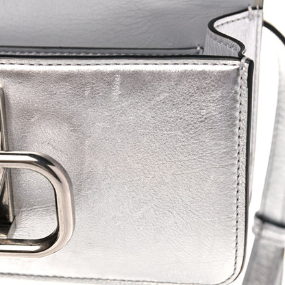 Valentino Garavani Metallic Calfskin VSling Belt Bag Silver 8 of 14