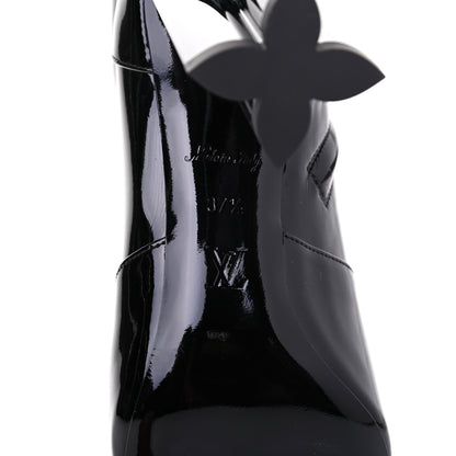 Louis Vuitton Patent Silhouette Ankle Boots 37.5 Black 6 of 9
