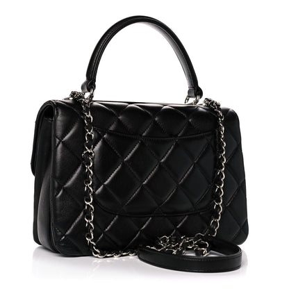 Chanel Lambskin Quilted Small Trendy CC Dual Handle Flap Bag Black 3 of 14