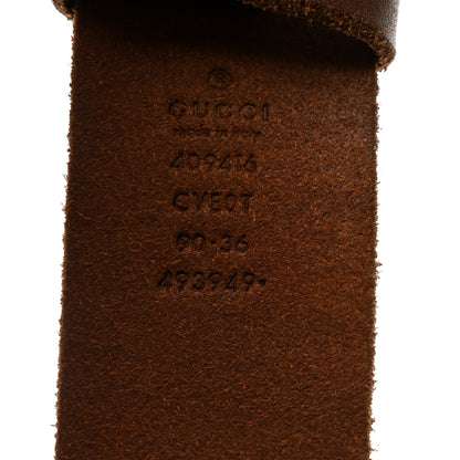 Gucci Faded Calfskin Double G 40mm Belt 90 36 Cuir 3 of 5