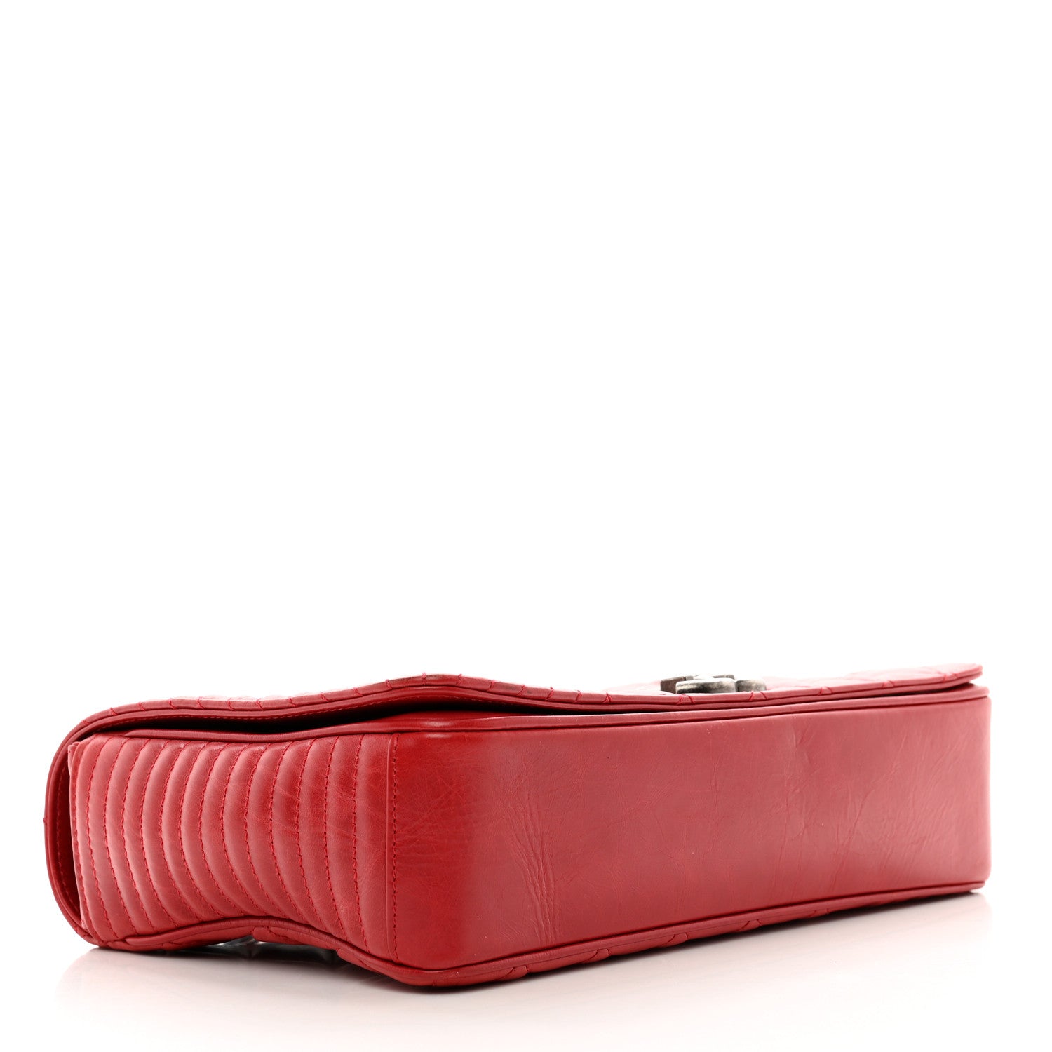 Chanel Glazed Calfskin Quilted Medium Coco Boy Flap Red 4 of 10