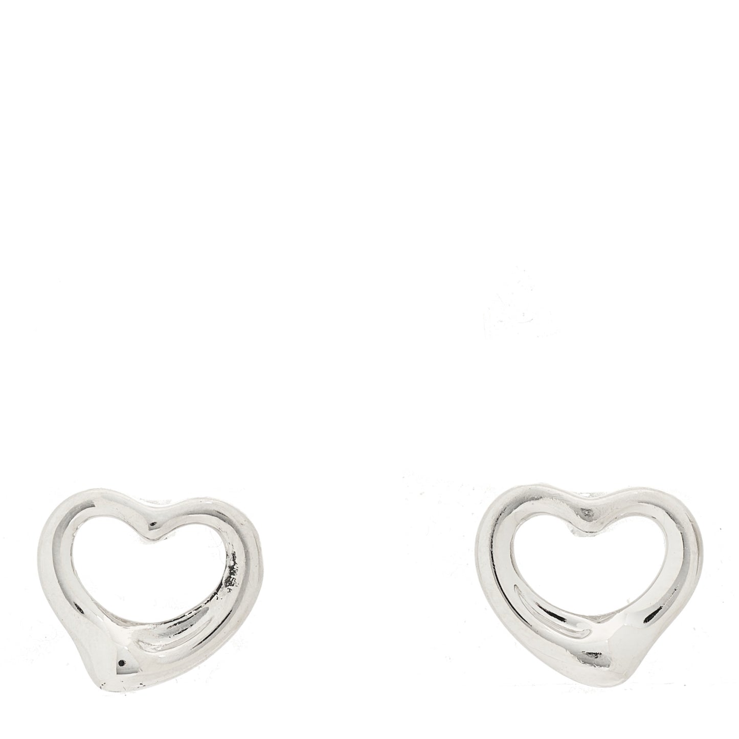 Platinum Elsa Peretti Open Heart Earrings