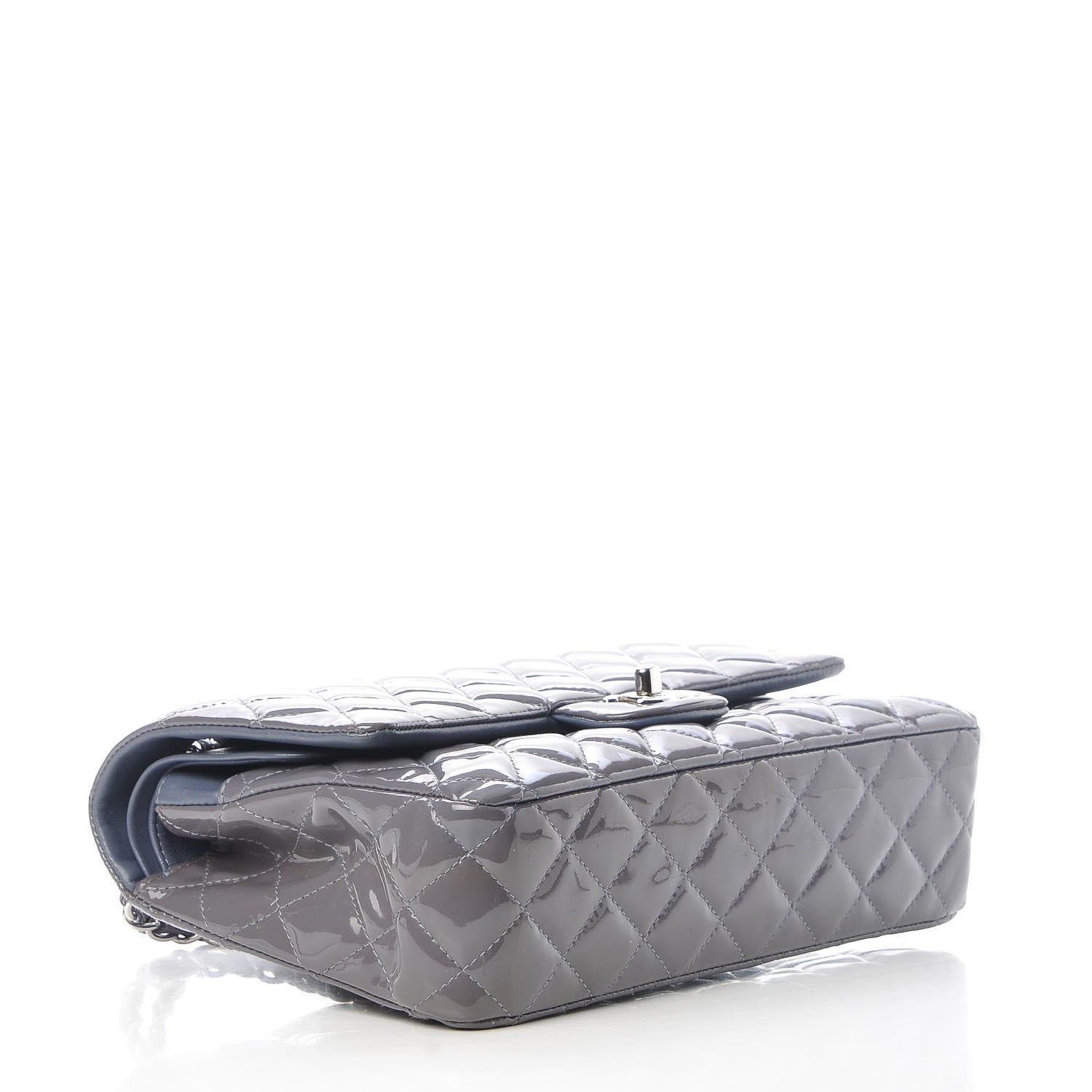 Chanel Patent Calfskin Quilted Medium Double Flap Light Purple 4 of 10