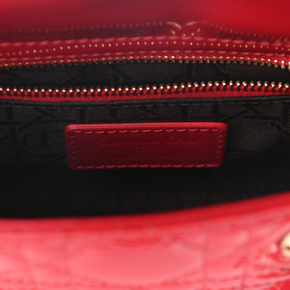 Christian Dior Patent Cannage Mini Lady Dior Red 5 of 7