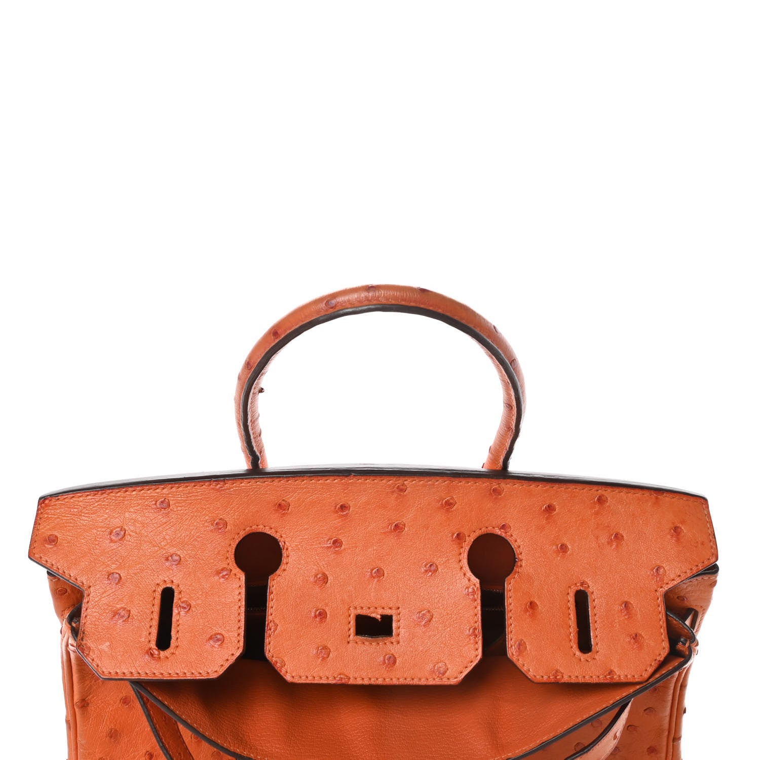 Hermes Ostrich Birkin 30 Orange 14 of 41