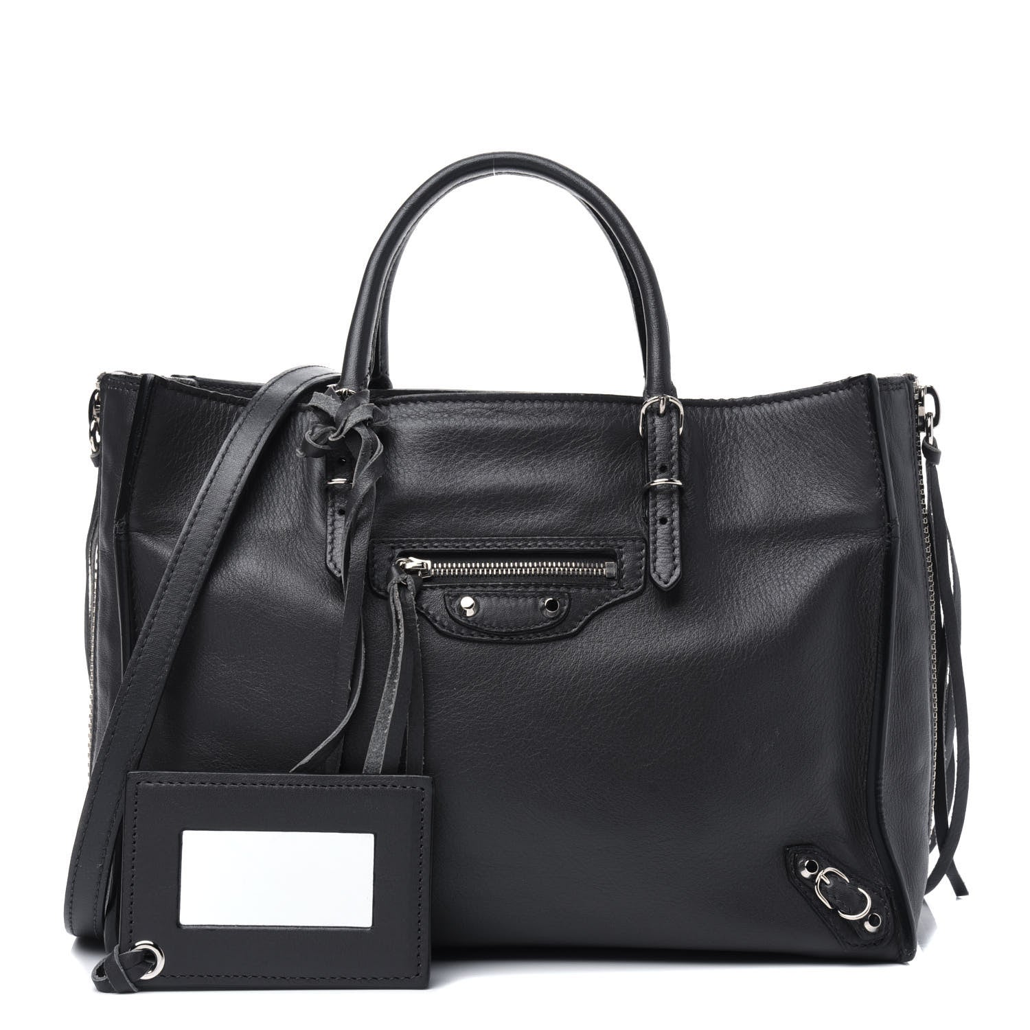 Balenciaga Veau Papier A6 Zip Around Tote Gris Fossile 1 of 25