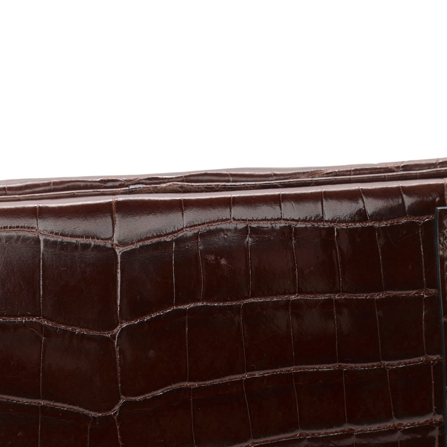 Hermes Shiny Niloticus Crocodile Birkin 25 Miel 37 of 41