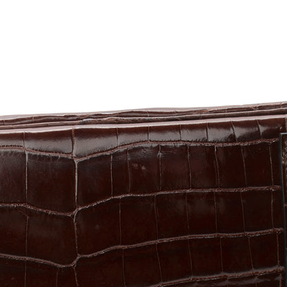 Hermes Shiny Niloticus Crocodile Birkin 25 Miel 37 of 41