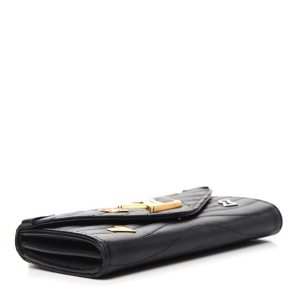 Louis Vuitton Calfskin Love Lock New Wave Long Wallet Black 5 of 10