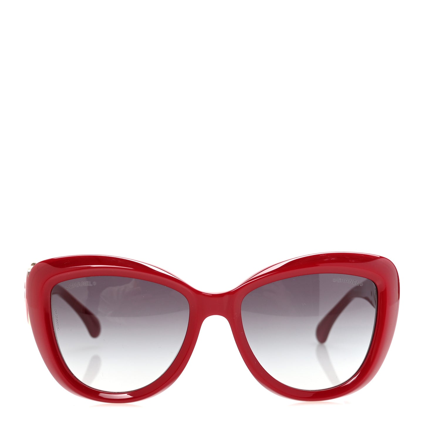 Acetate Enamel Heart Butterfly Sunglasses 5517-A Red