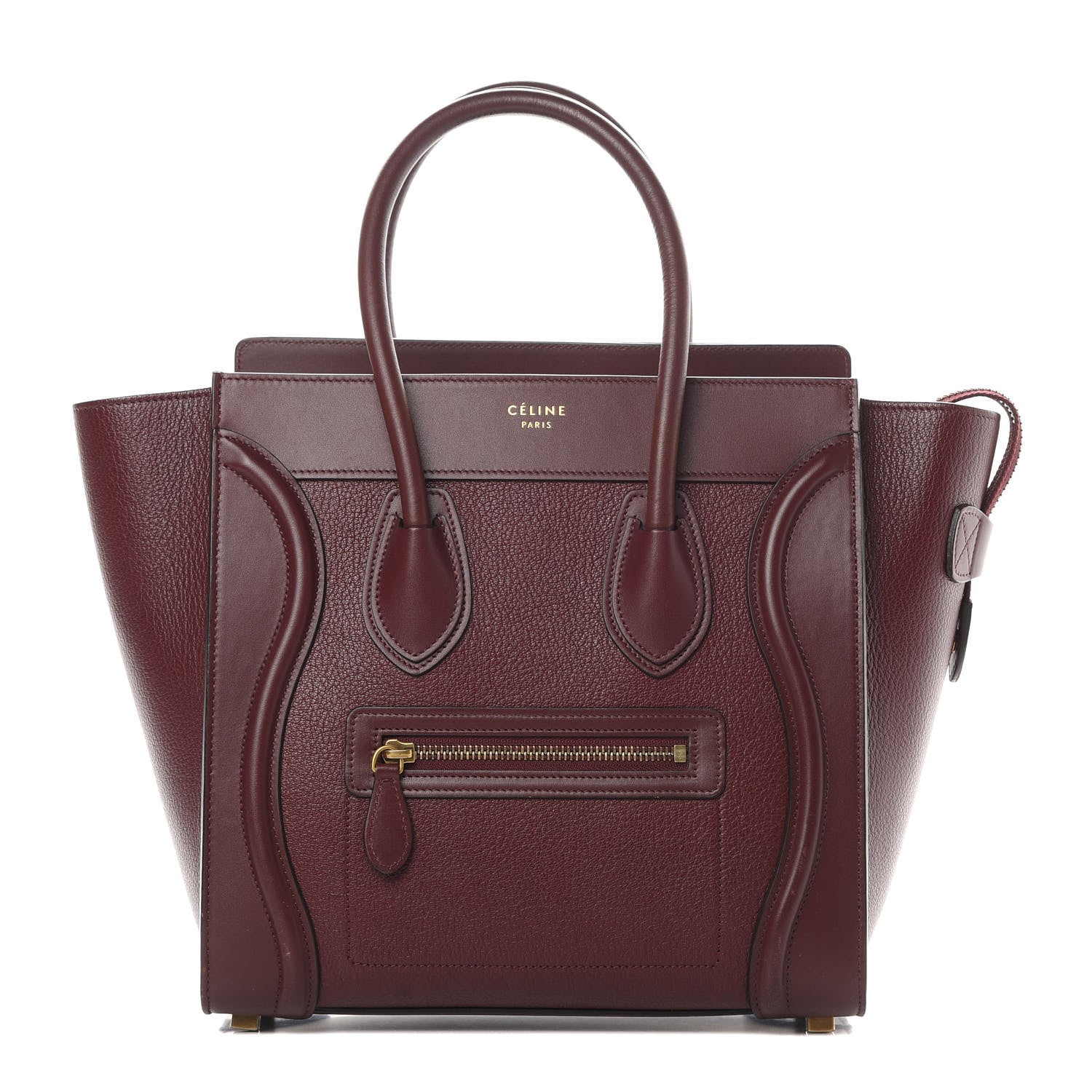 Celine Goatskin Calfskin Micro Luggage Burgundy 1 of 15