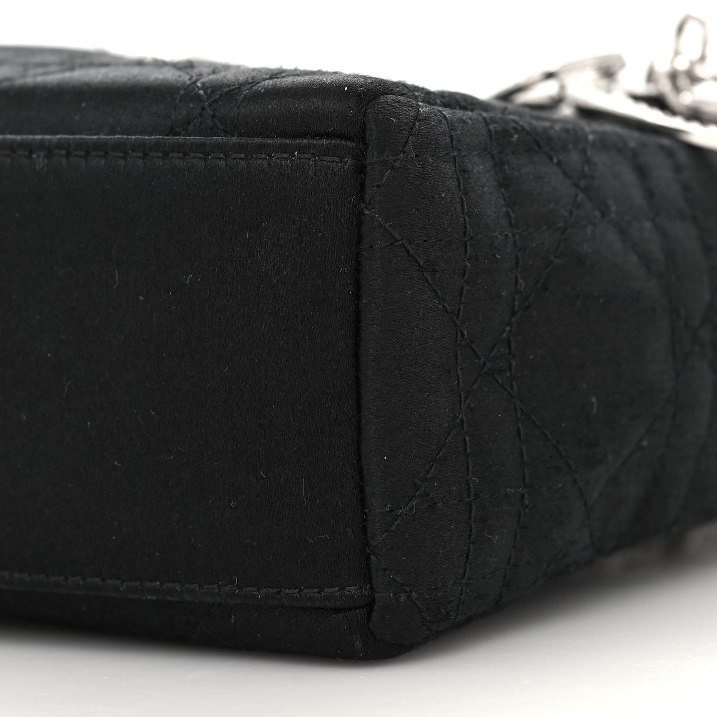 Satin Swarovski Crystal Cannage Mini Lady Dior Black