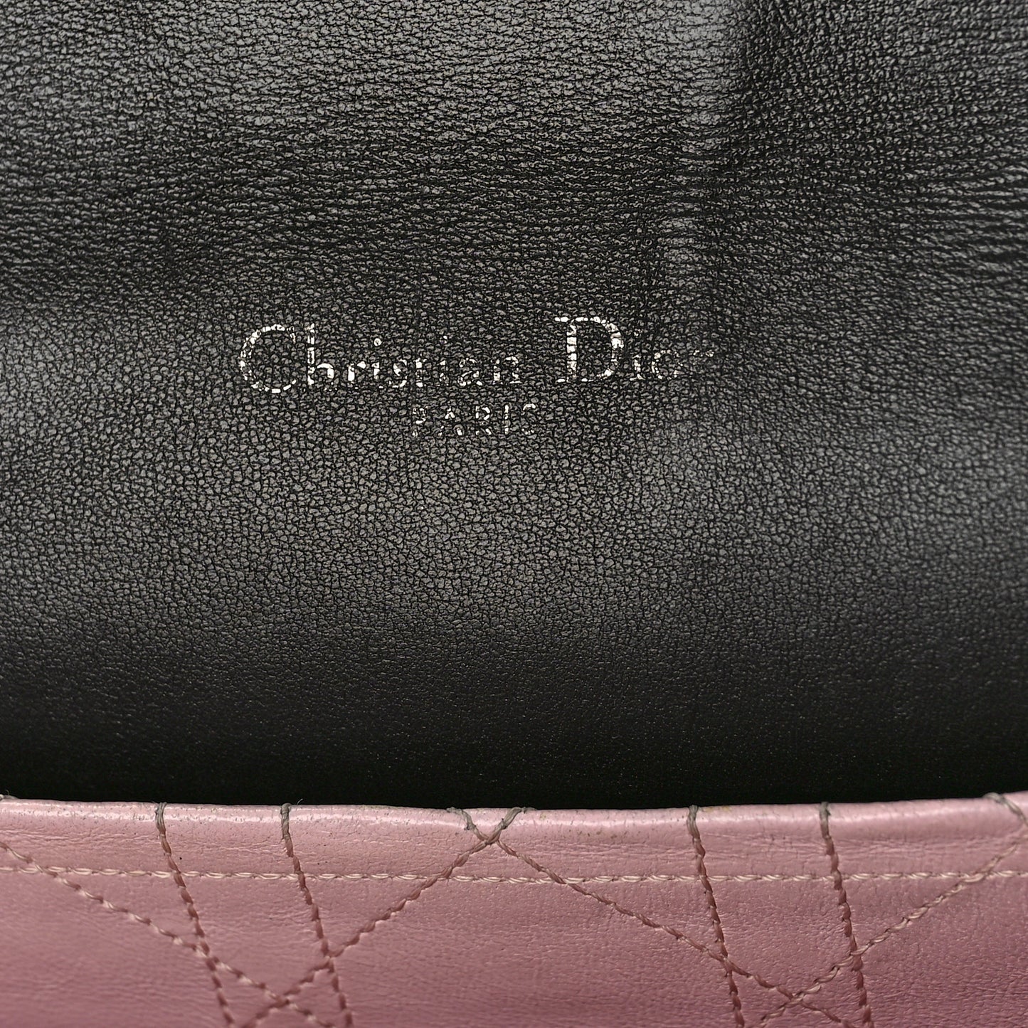 Lambskin Mixed Cannage Miss Dior Flap Black
