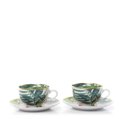 Hermes Porcelain Passifolia Tea Cup And Saucer Set Of 2 1 of 10
