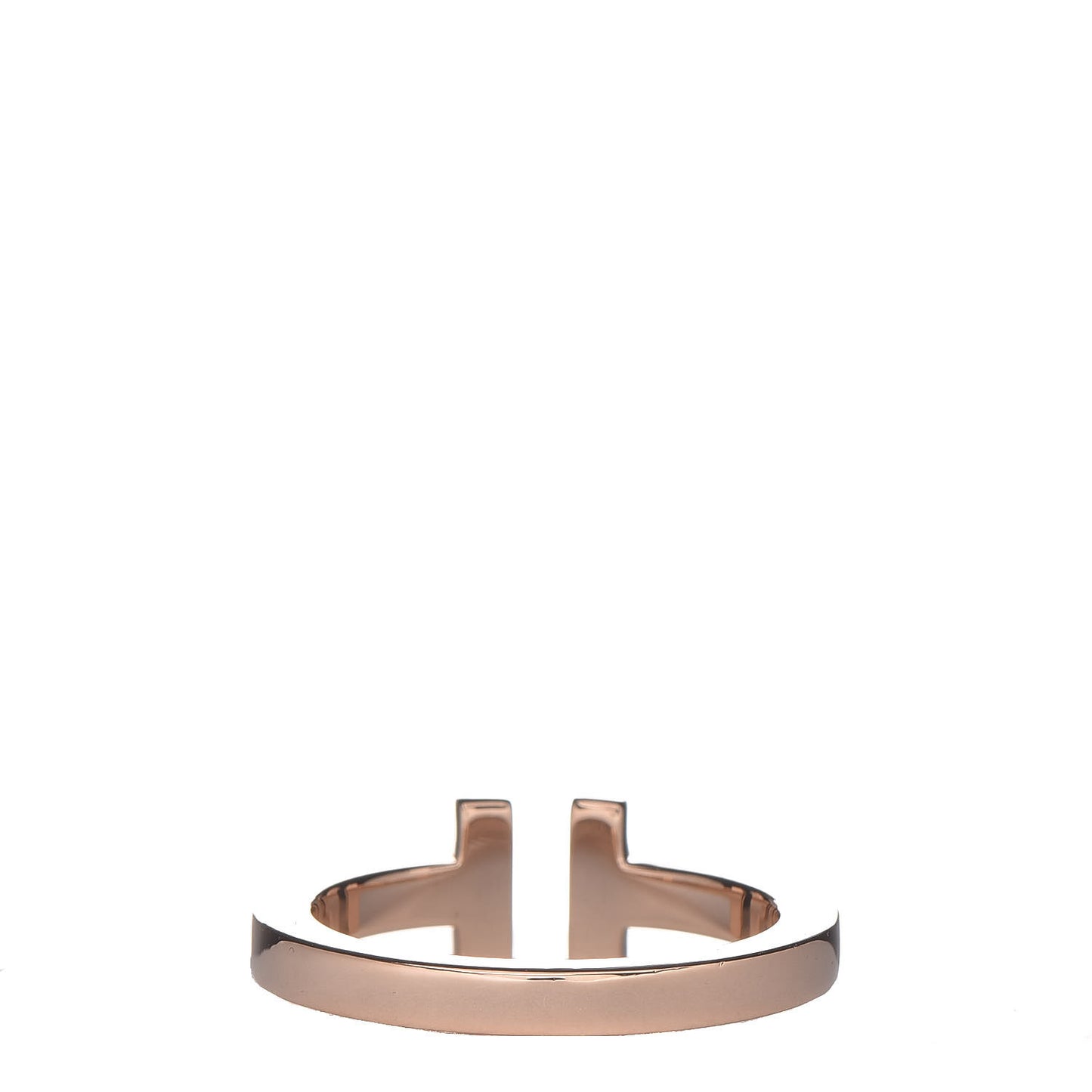 18K Rose Gold T Square Ring 57 8