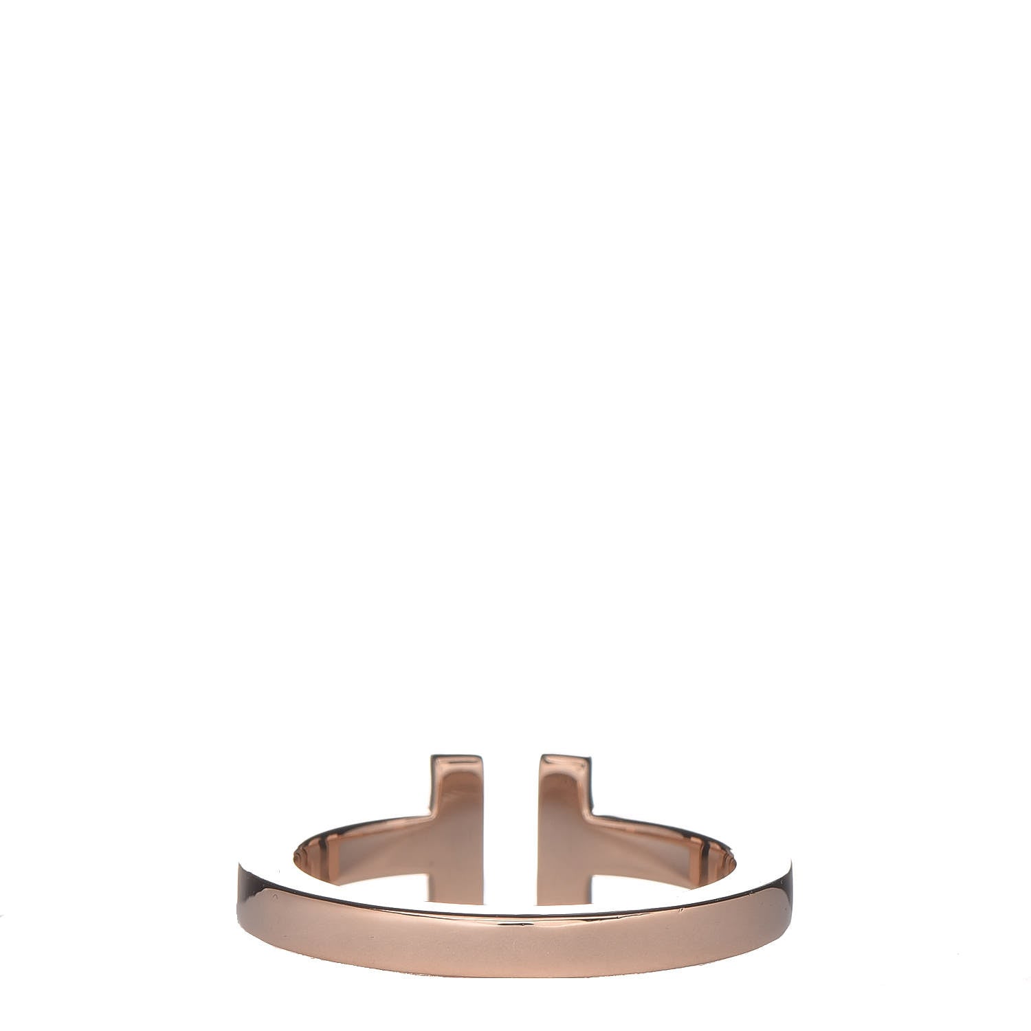 Tiffany 18K Rose Gold T Square Ring 57 8 4 of 5