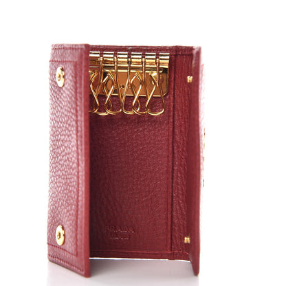 Prada Vitello Daino 6 Key Holder Rubino 5 of 9