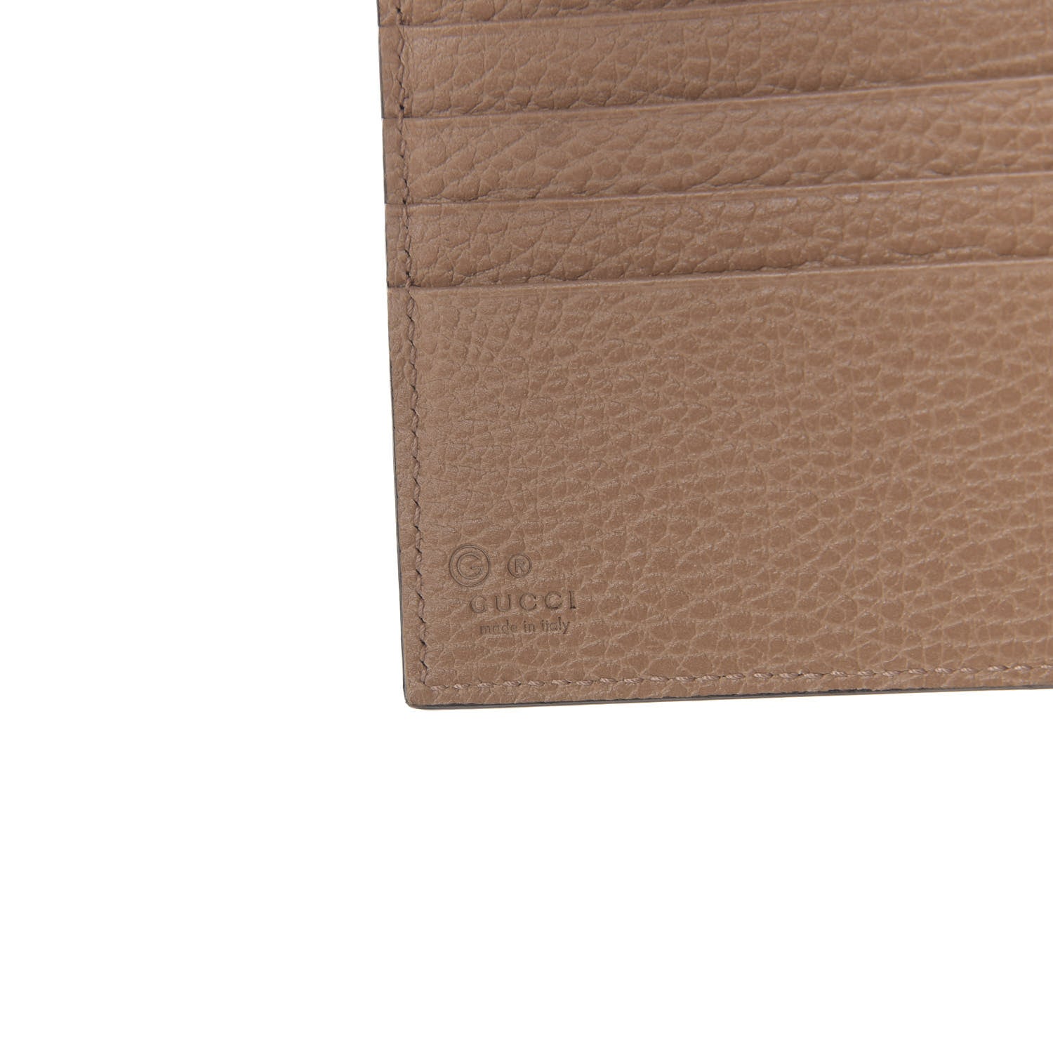 Gucci Dollar Calfskin Interlocking G French Wallet Camelia 6 of 7