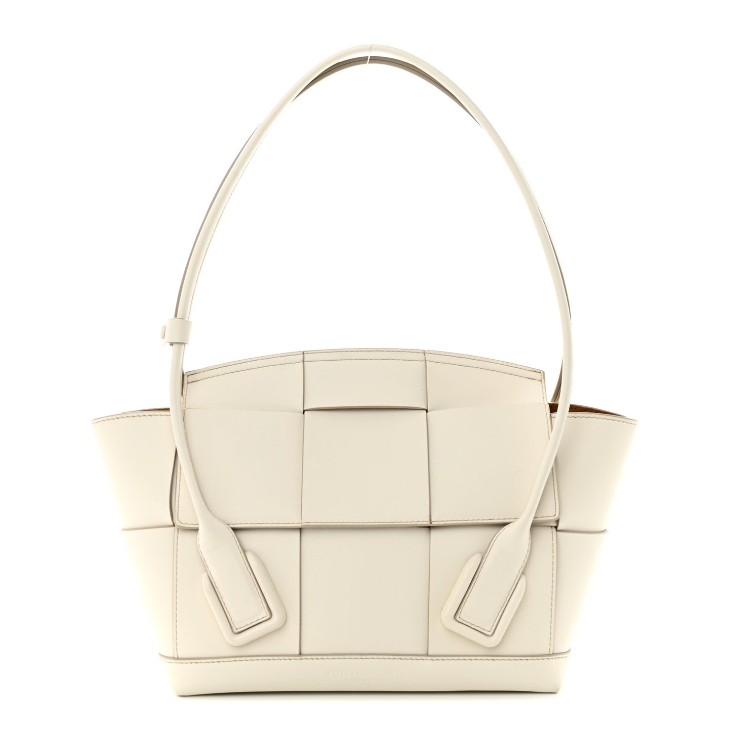 French Calfskin Maxi Intrecciato Small Arco Bianco