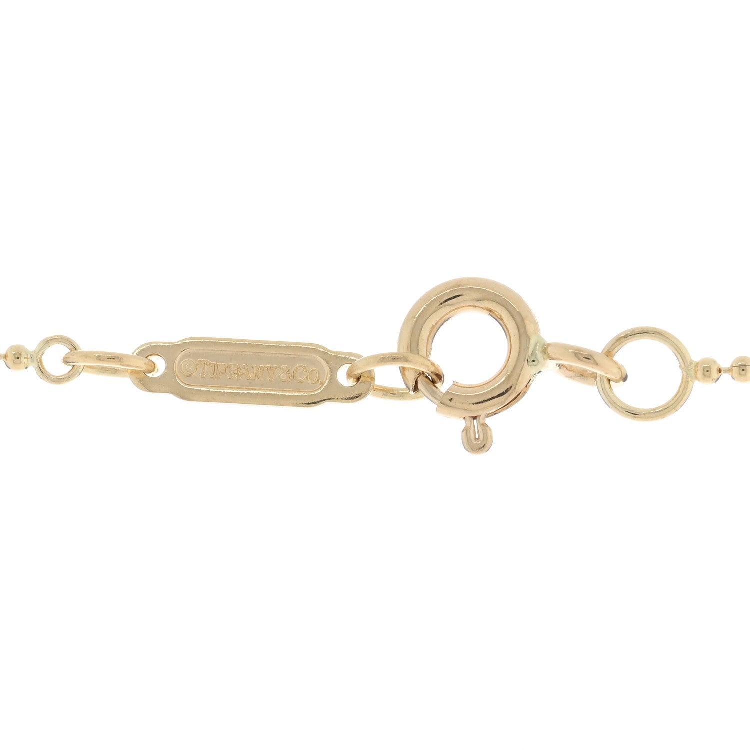 Tiffany 18K Yellow Gold Return to Tiffany Round Charm Necklace 4 of 4