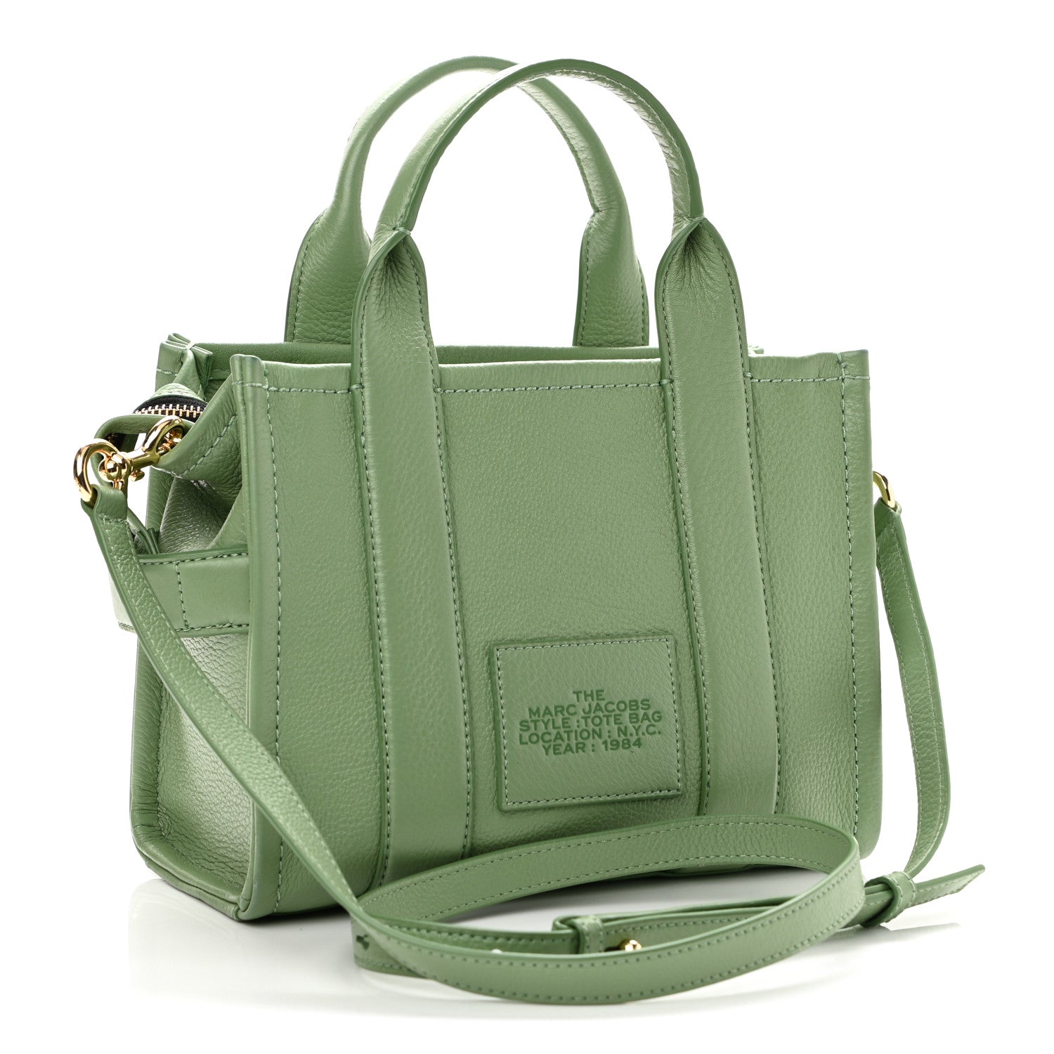 Marc Jacobs Grained Calfskin Small The Tote Bag Aspen Green 3 of 15