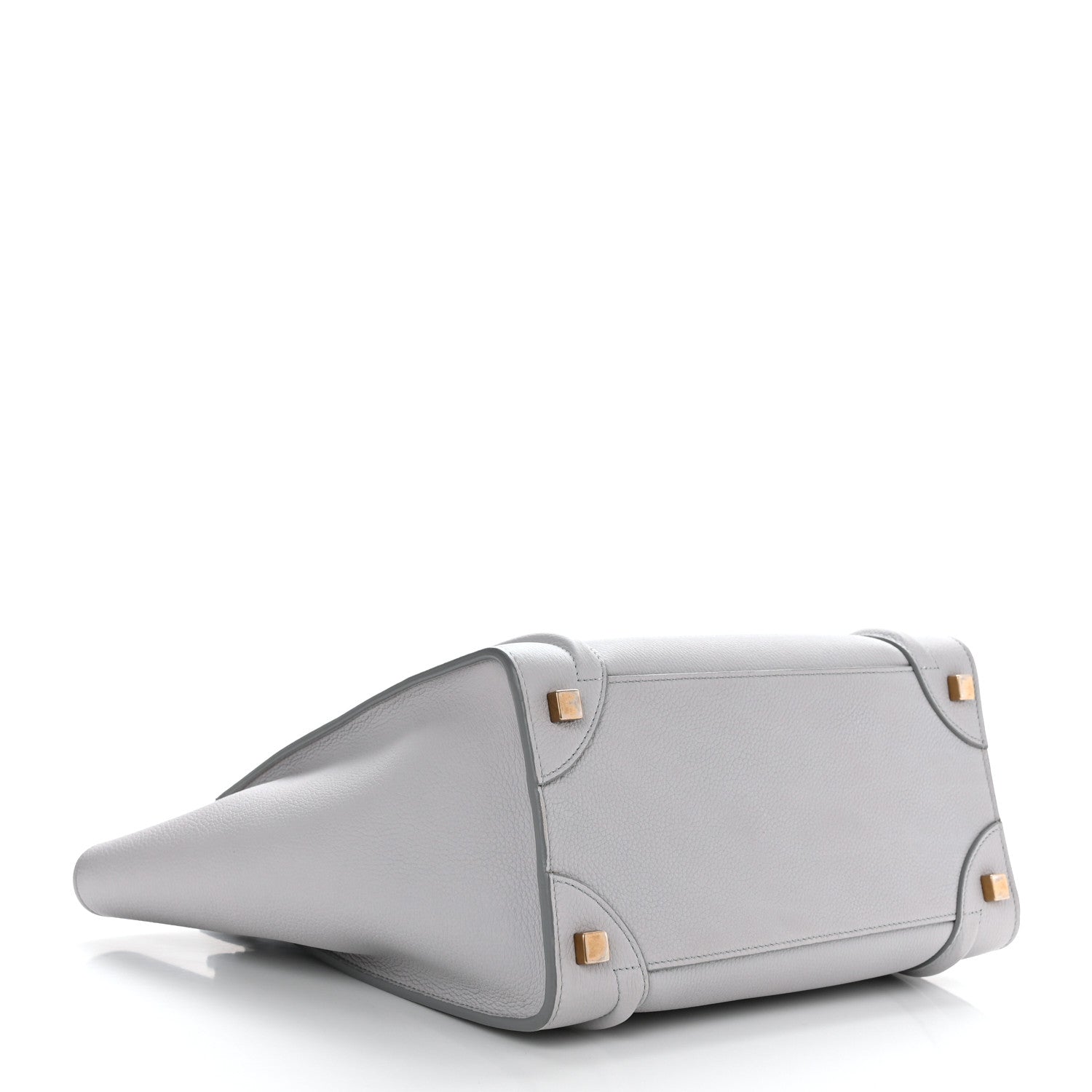 Celine Drummed Calfskin Micro Luggage Light Grey 5 of 11