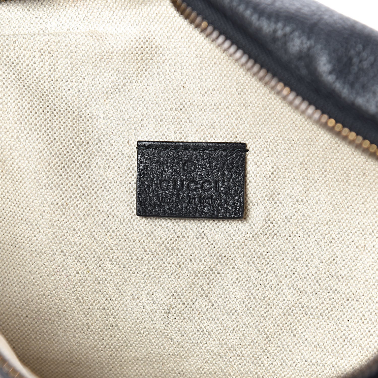 Gucci Grained Calfskin Logo Belt Bag Black 6 of 12
