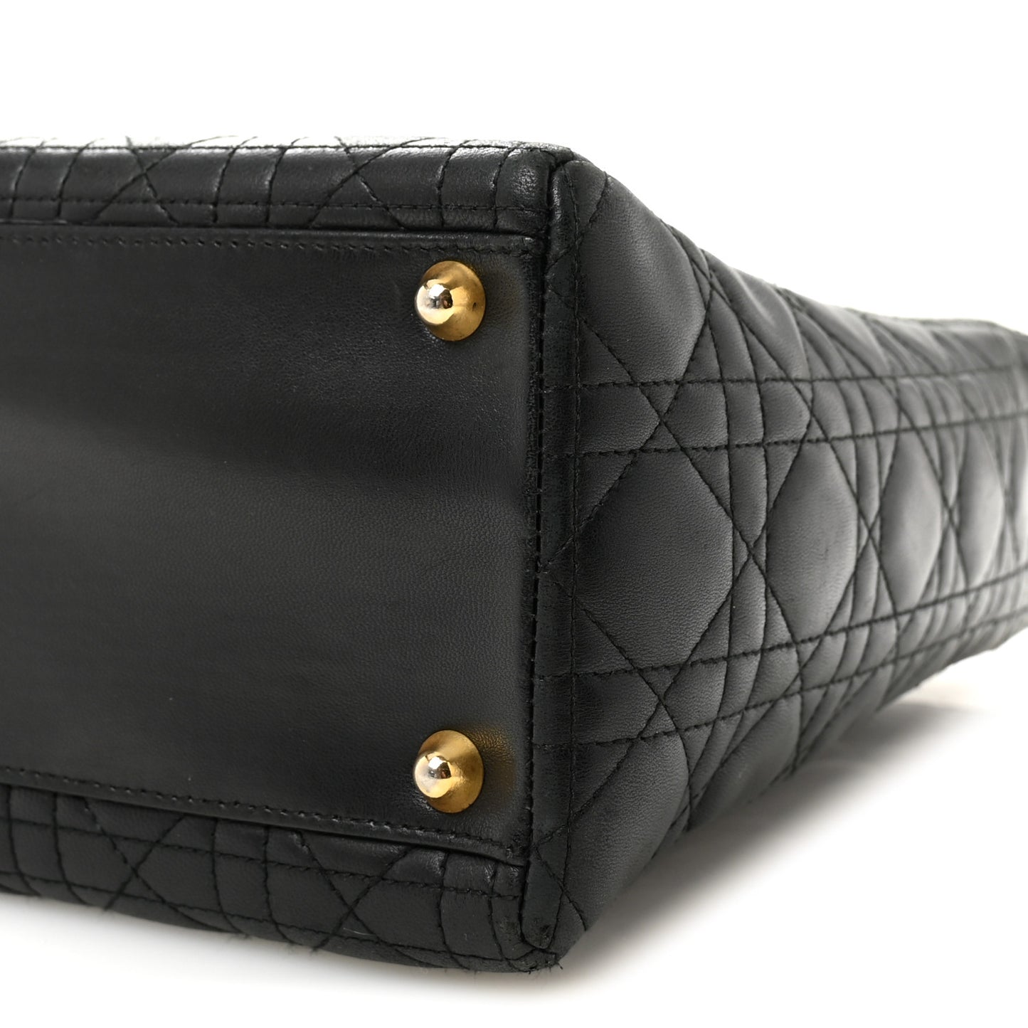 Lambskin Cannage Large Lady Dior Black