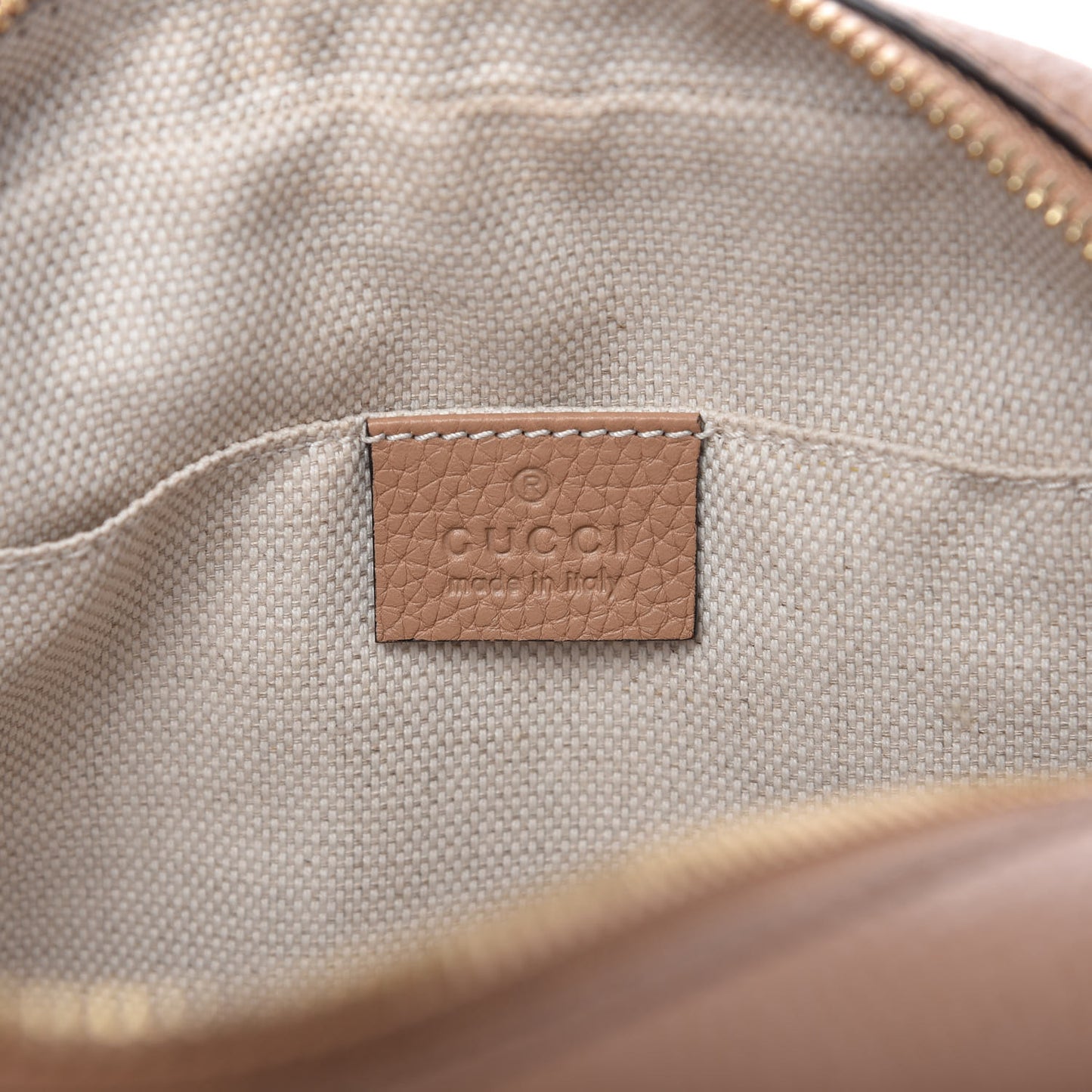 Pebbled Calfskin Small Soho Disco Bag Rose Beige