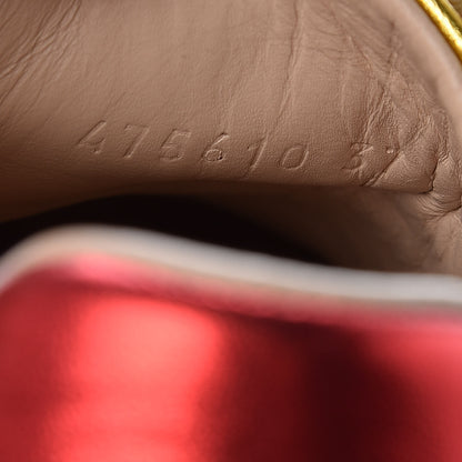 Gucci Glitter Web Womens Ace Sneakers 37 Gold 10 of 11