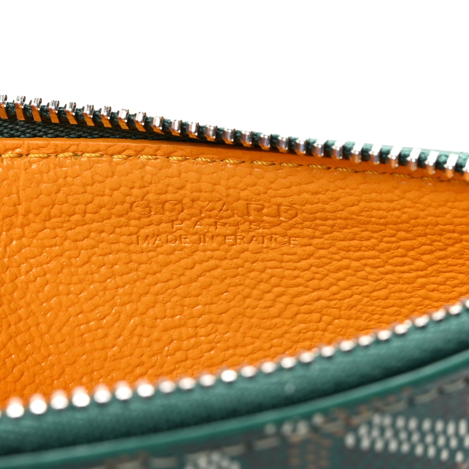 Goyard Goyardine Bourbon Zipped Card Holder Green 6 of 7
