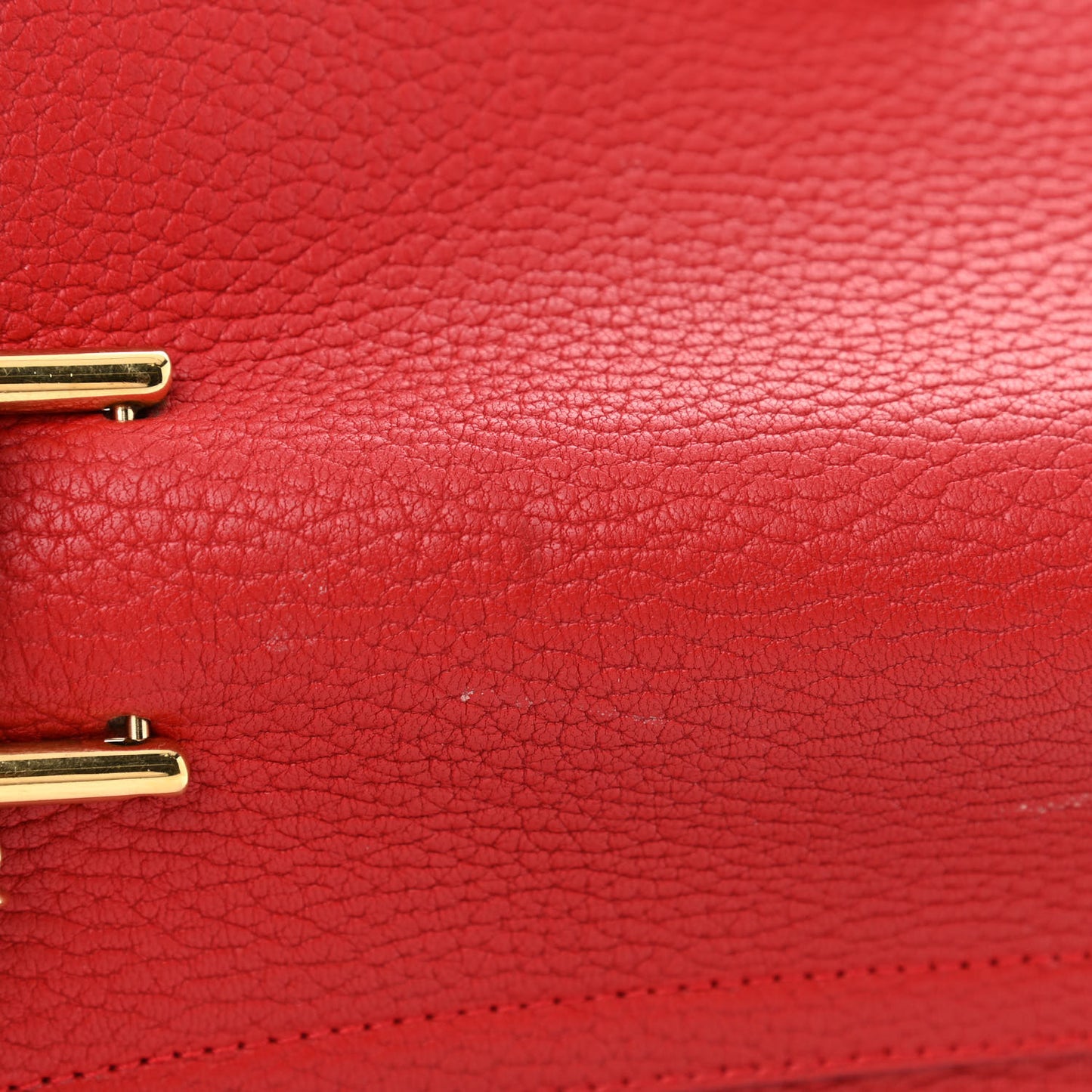 Grained Lambskin Mini Drew Shoulder Bag Plaid Red