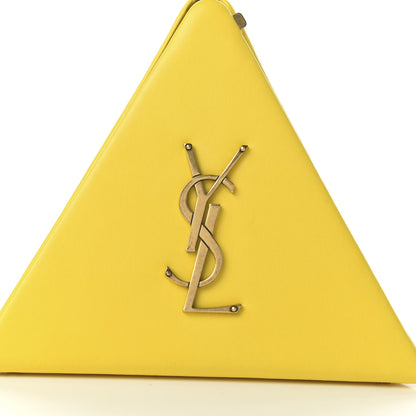 Saint Laurent Lambskin Pyramid Clutch Yellow 6 of 10