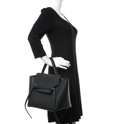 Celine Grained Calfskin Mini Belt Bag Black 3 of 11