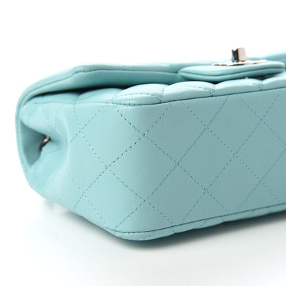Chanel Lambskin Quilted Mini Rectangular Flap Light Blue 6 of 13