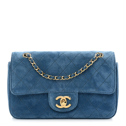 Chanel Suede Calfskin Mini Souplissimo Flap Blue 1 of 10