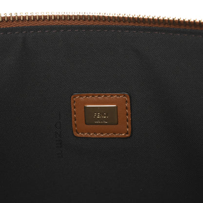 Fendi Vitello King Logo Embossed Large Flat Pouch Cuoio 6 of 7