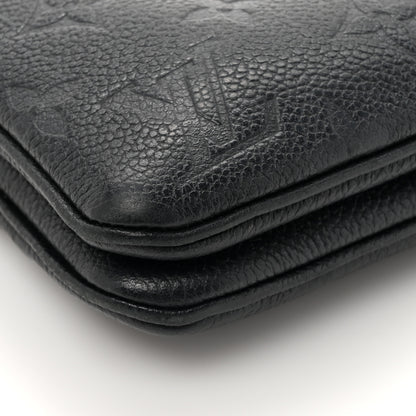 Louis Vuitton Empreinte Double Zip Pochette Black 14 of 18